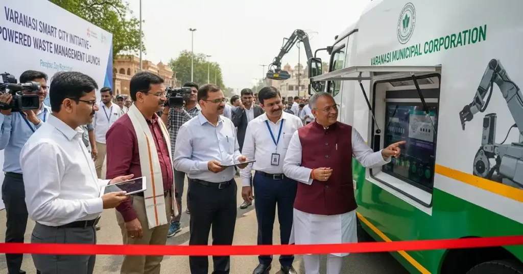 Varanasi Launches Smart AI Vehicle with Drones to Remove Illegal Hoardings