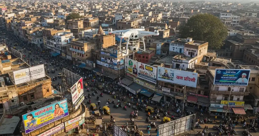 Varanasi Launches Smart AI Vehicle with Drones to Remove Illegal Hoardings