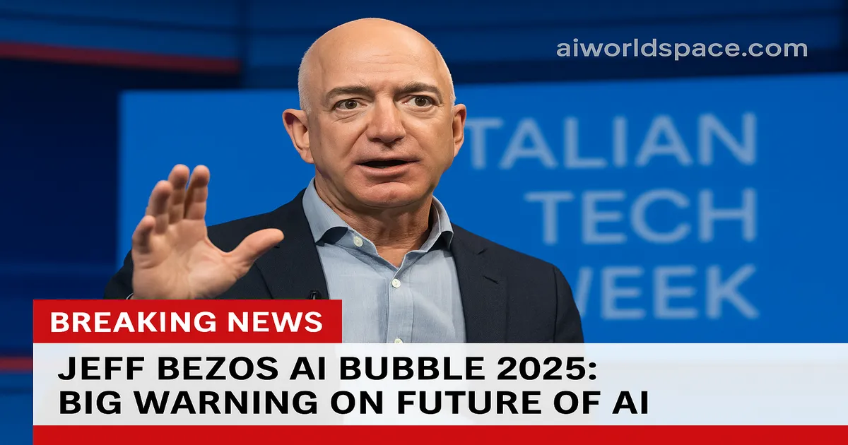 Jeff Bezos at Italian Tech Week 2025 discussing AI bubble and future of artificial intelligence | Jeff Bezos AI bubble 2025 | AI News