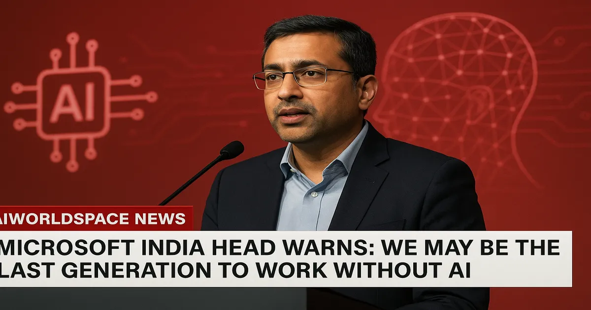 Microsoft India head Puneet Chandok speaking about AI and future